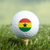 Ghana-Flagge Golfball (Insitu T-Shirt)