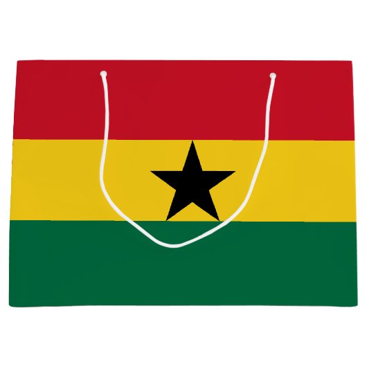 Ghana-Flagge Große Geschenktüte (Vorderseite)