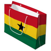 Ghana-Flagge Große Geschenktüte (Vorderseite Schrägansicht)