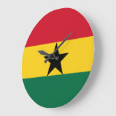 Ghana-Flagge Große Wanduhr (Winkel)