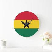 Ghana-Flagge Große Wanduhr (Zuhause)