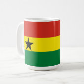 Ghana-Flagge Kaffeetasse (Vorderseite Links)