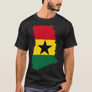 Ghana-Flagge Karte T-Shirt