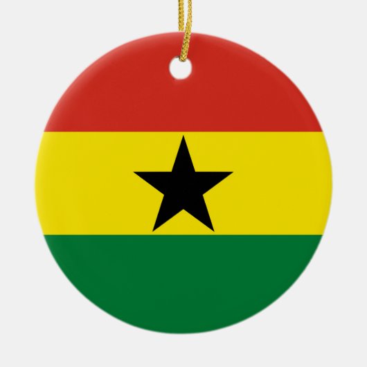 Ghana-Flagge Keramik Ornament (Vorne)