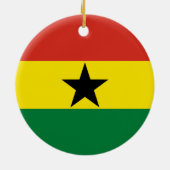 Ghana-Flagge Keramik Ornament (Hinten)