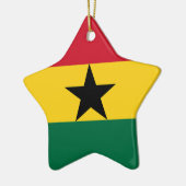 Ghana-Flagge Keramik Ornament (Links)