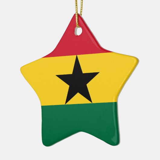 Ghana-Flagge Keramik Ornament (Links)