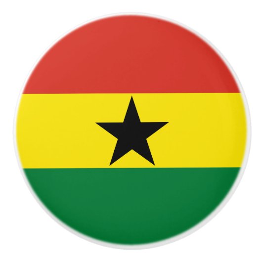 Ghana-Flagge Keramikknauf (Vorderseite)