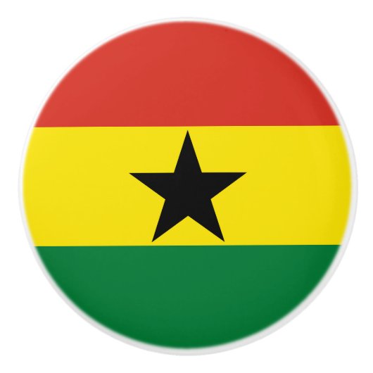 Ghana-Flagge Keramikknauf (Vorderseite)
