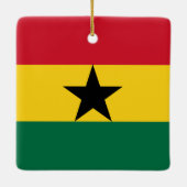 Ghana-Flagge Keramikornament (Rückseite)