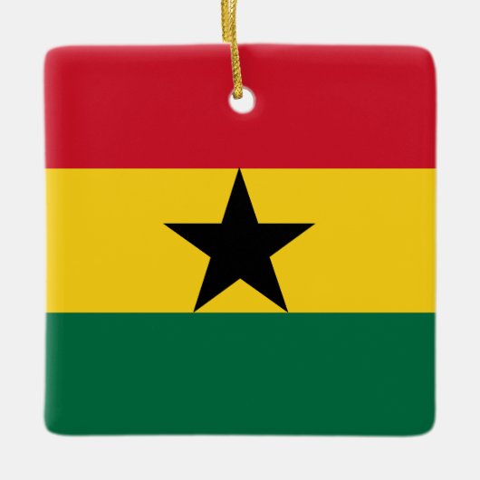 Ghana-Flagge Keramikornament (Vorderseite)