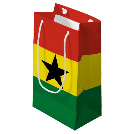 Ghana-Flagge Kleine Geschenktüte (Vorderseite Schrägansicht)