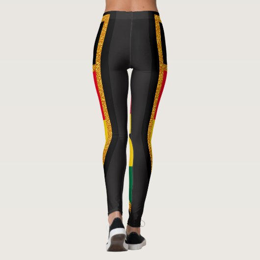 Ghana-Flagge Leggings (Rückseite)