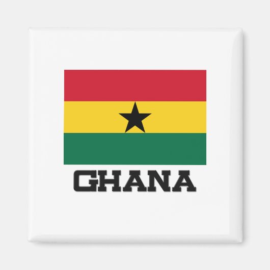 Ghana-Flagge Magnet (Vorne)