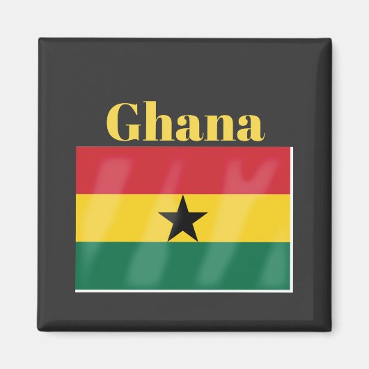 Ghana-Flagge Magnet (Vorne)
