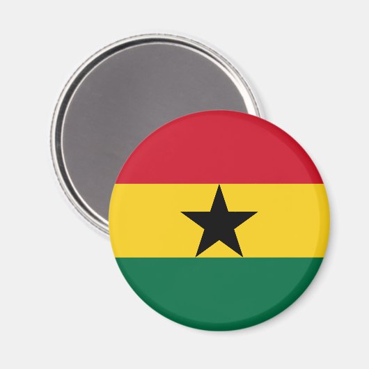 Ghana-Flagge Magnet (Vorderseite/Rückseite)