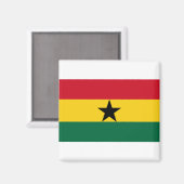 Ghana-Flagge Magnet (Vorderseite/Rückseite)