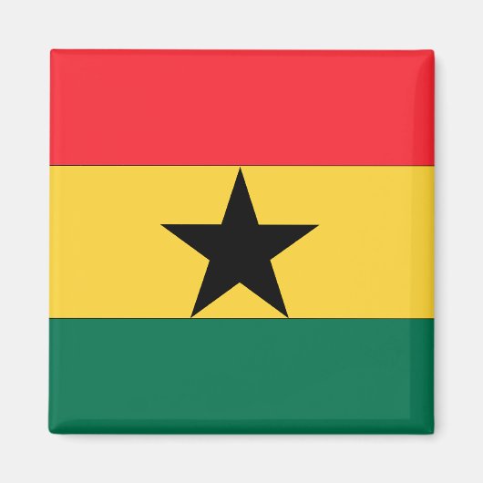 Ghana-Flagge Magnet (Vorne)