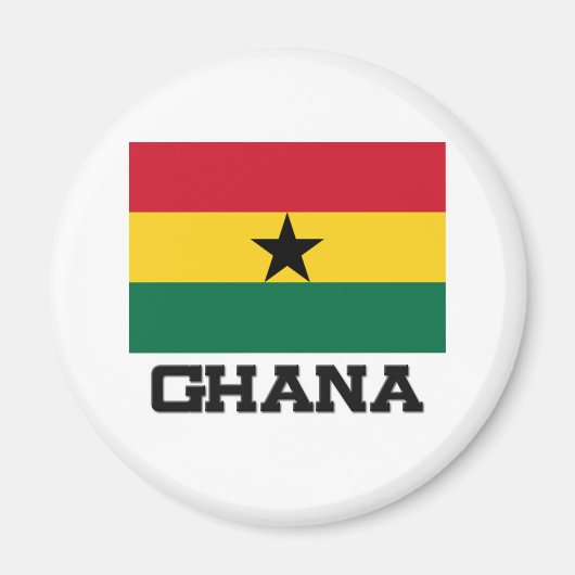 Ghana-Flagge Magnet (Vorne)