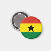 Ghana-Flagge Magnet (Vorderseite/Rückseite)