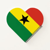 Ghana-Flagge Notizblock (Rückseite)