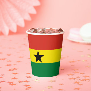 Ghana-Flagge Pappbecher