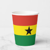 Ghana-Flagge Pappbecher (Rückseite)