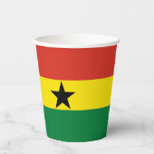 Ghana-Flagge Pappbecher (Vorderseite)