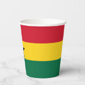 Ghana-Flagge Pappbecher (Rückseite)