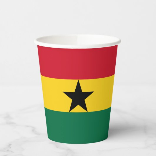 Ghana-Flagge Pappbecher (Links)