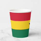 Ghana-Flagge Pappbecher (Vorderseite)