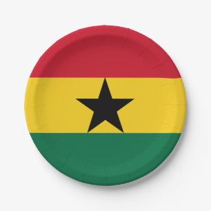 Ghana-Flagge Pappteller