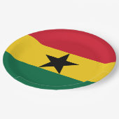 Ghana-Flagge Pappteller (Schrägansicht)