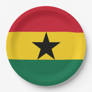 Ghana-Flagge Pappteller