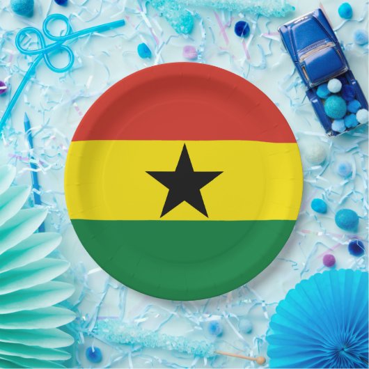 Ghana-Flagge Pappteller (Party)