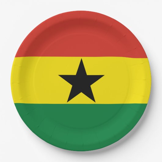 Ghana-Flagge Pappteller (Vorderseite)
