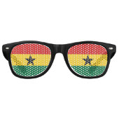 Ghana-Flagge Partybrille (Vorderseite)