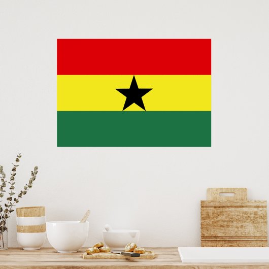 Ghana-Flagge Poster (Küche)