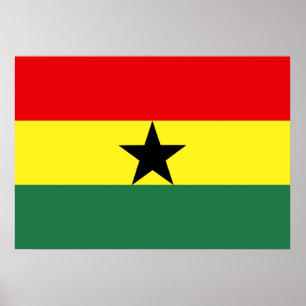 Ghana-Flagge Poster