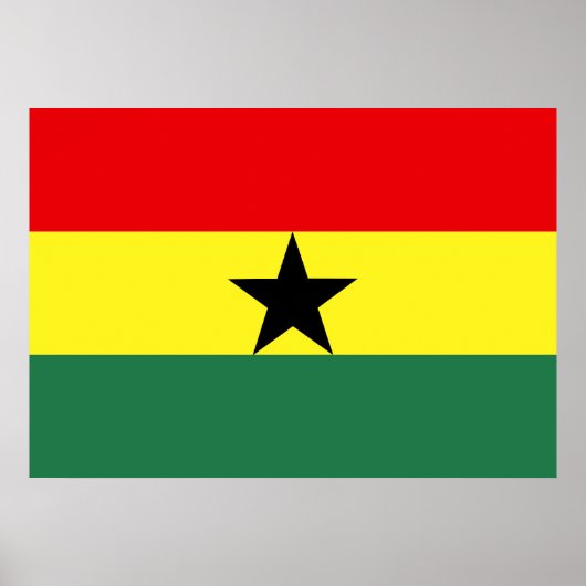 Ghana-Flagge Poster (Vorne)