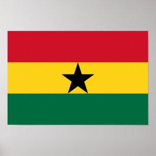 Ghana-Flagge Poster