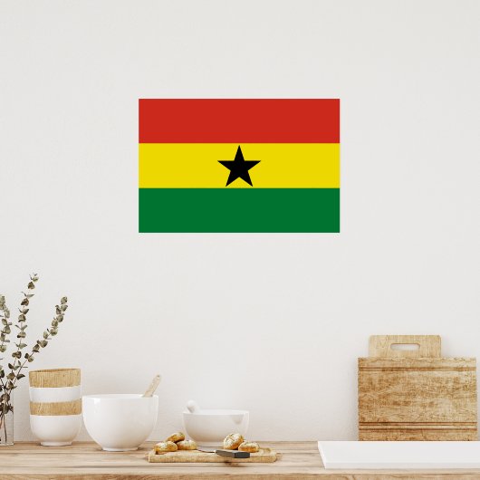 Ghana-Flagge Poster (Küche)
