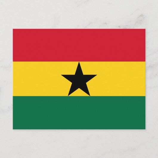 Ghana-Flagge Postkarte (Vorderseite)
