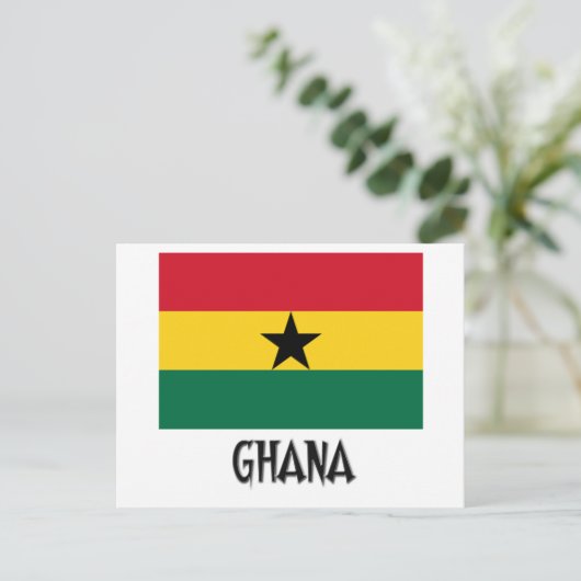 Ghana-Flagge Postkarte (Stehend Vorderseite)