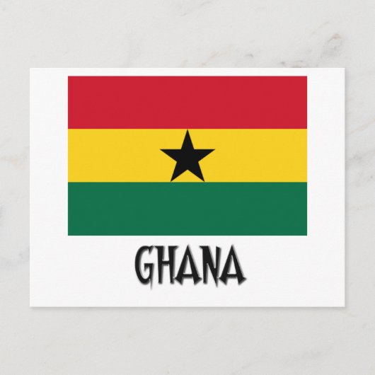 Ghana-Flagge Postkarte (Vorderseite)