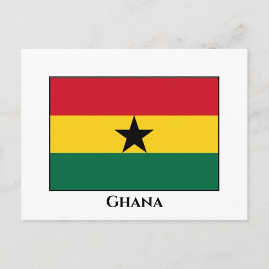 Ghana-Flagge Postkarte (Vorderseite)