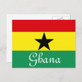 Ghana-Flagge Postkarte (Vorne/Hinten)