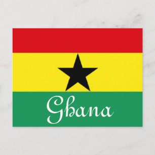Ghana-Flagge Postkarte