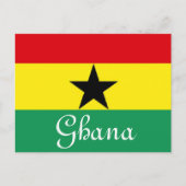 Ghana-Flagge Postkarte (Vorderseite)