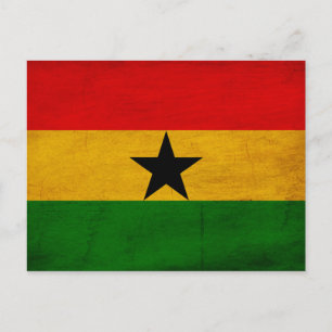 Ghana-Flagge Postkarte